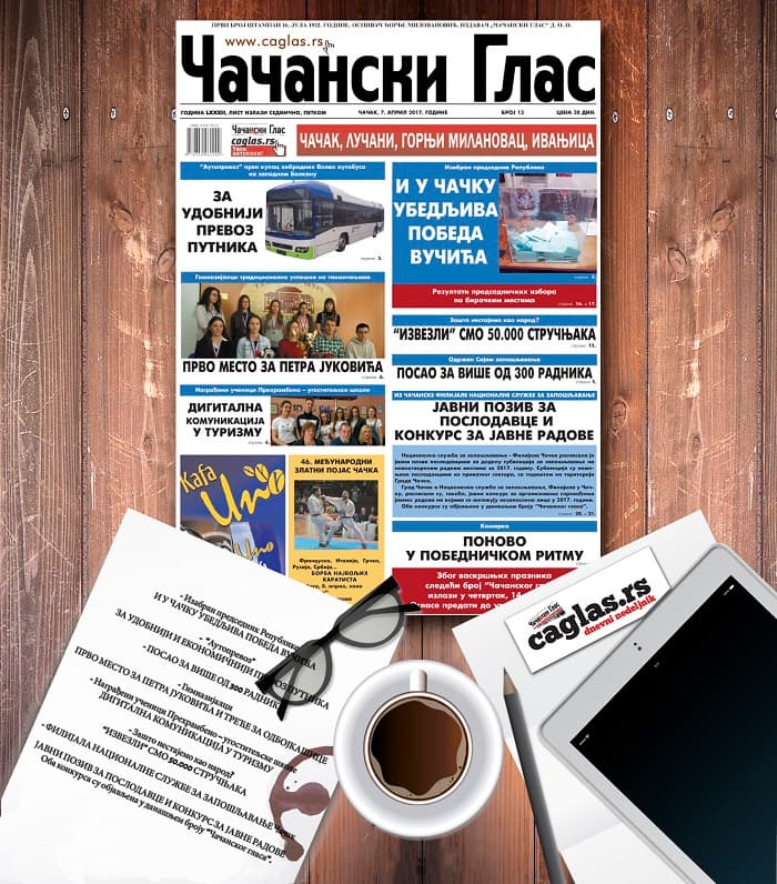 NAJNOVIJI BROJ Čačanskog glasa