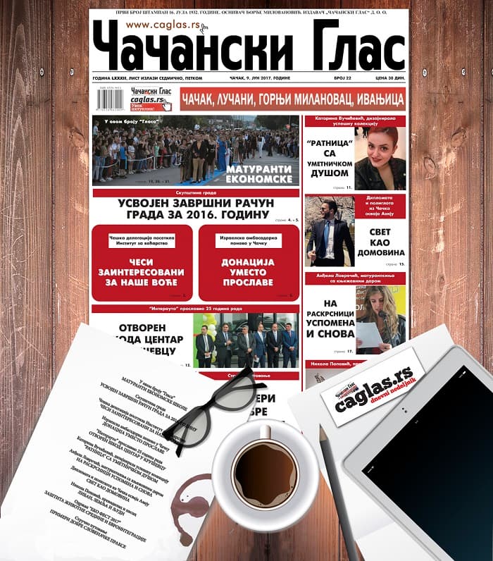 NAJNOVIJI BROJ Čačanskog glasa