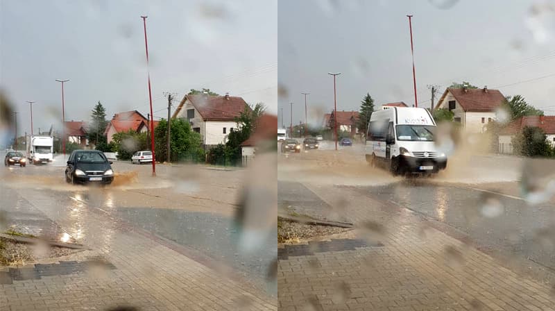 REPORTERI U EPICENTRU: Nevreme i reka u Bulevaru Tanaska Rajića (FOTO)