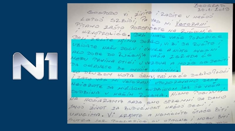 PRETNJE TELEVIZIJI N1: Novinari će nastradati, a zgrada će biti dignuta u vazduh!