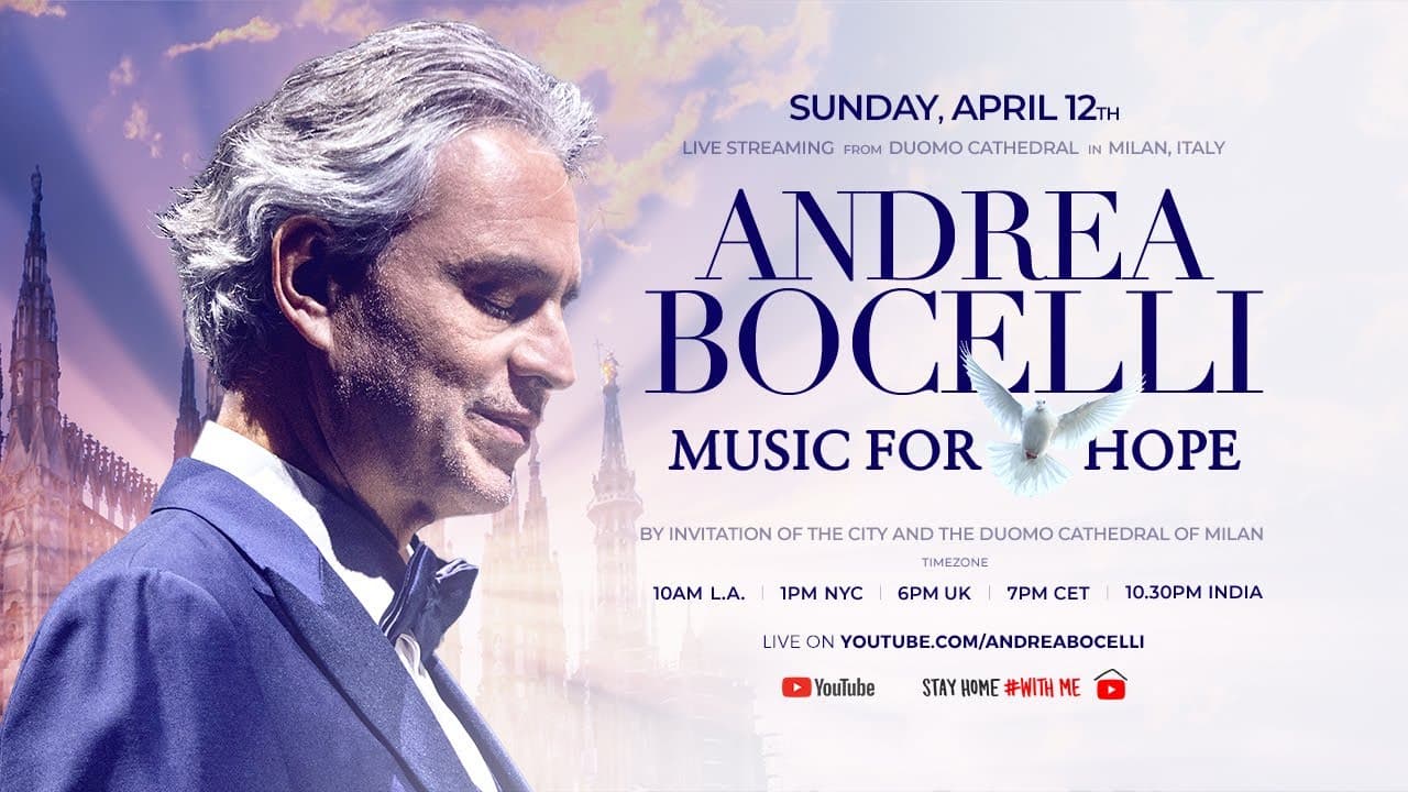 "Muzika za nadu" - Andrea Bočeli večeras uživo iz milanske katedrale Duomo