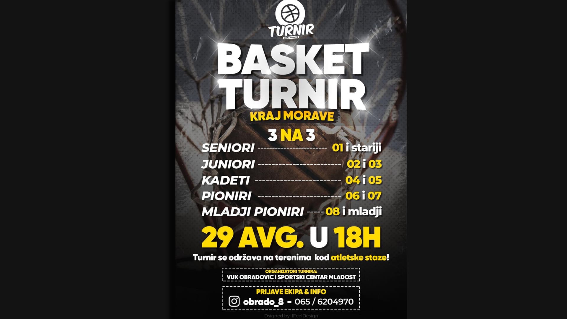 Basket turnir "Kraj Morave" od subote, 29. avgusta