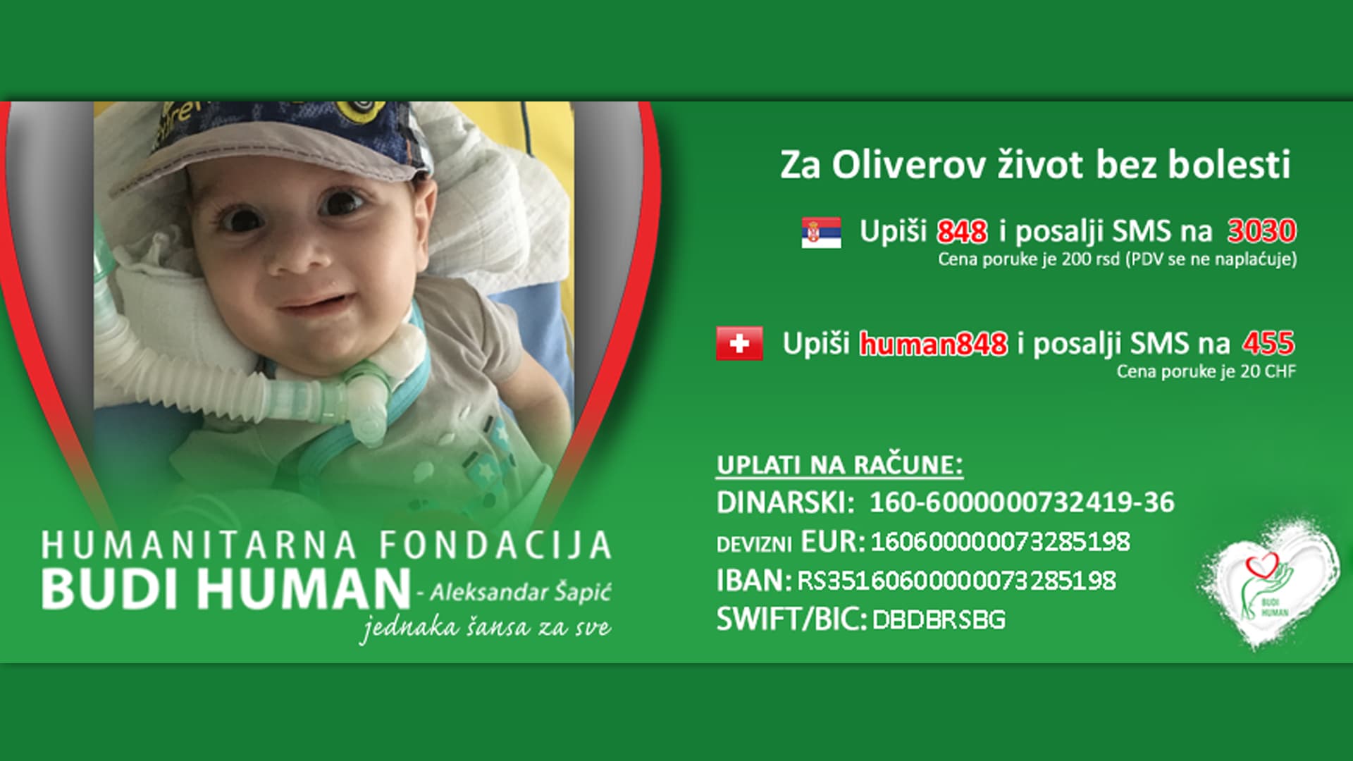 Oliveru sada treba naša pomoć da pobedi opaku bolest