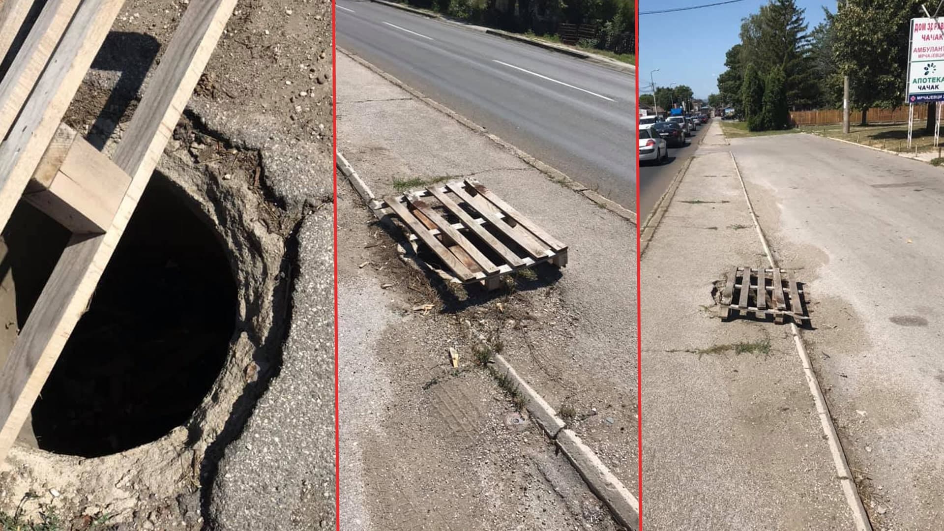 Mrčajevci: Neobezbeđena šahta i drvena paleta kojoj smo zahvalni (FOTO)