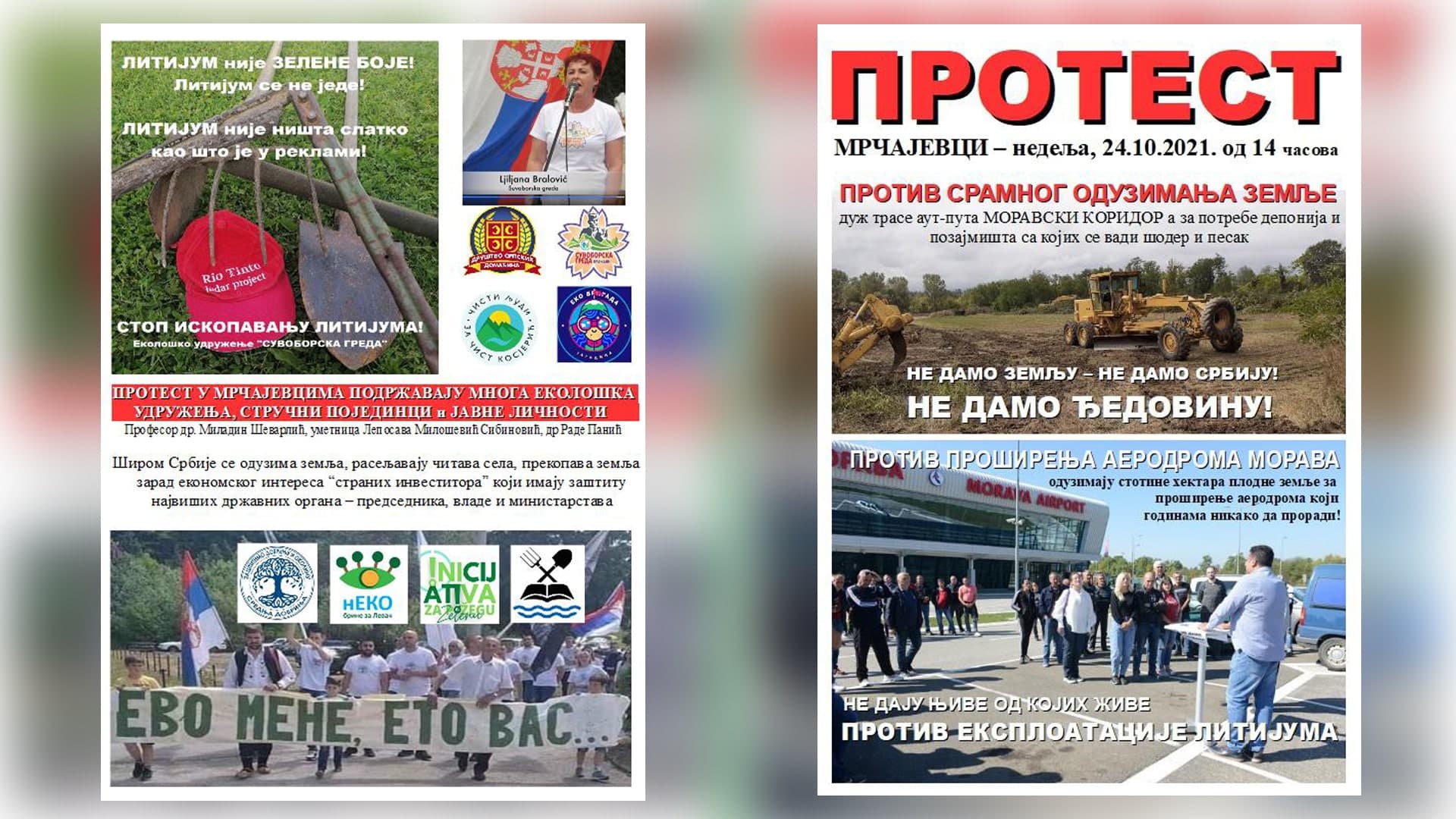 Novi protest meštana zbog oduzimanja zemlje u nedelju u Mrčajevcima