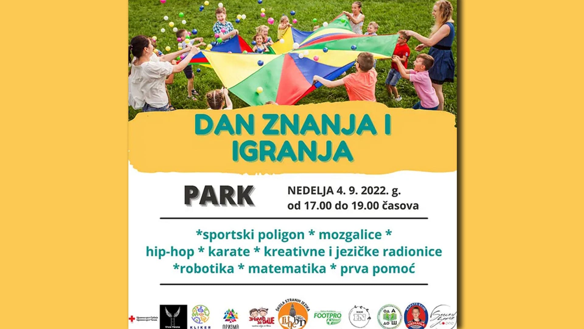 "Dan znanja i igranja" u nedelju u Gradskom parku