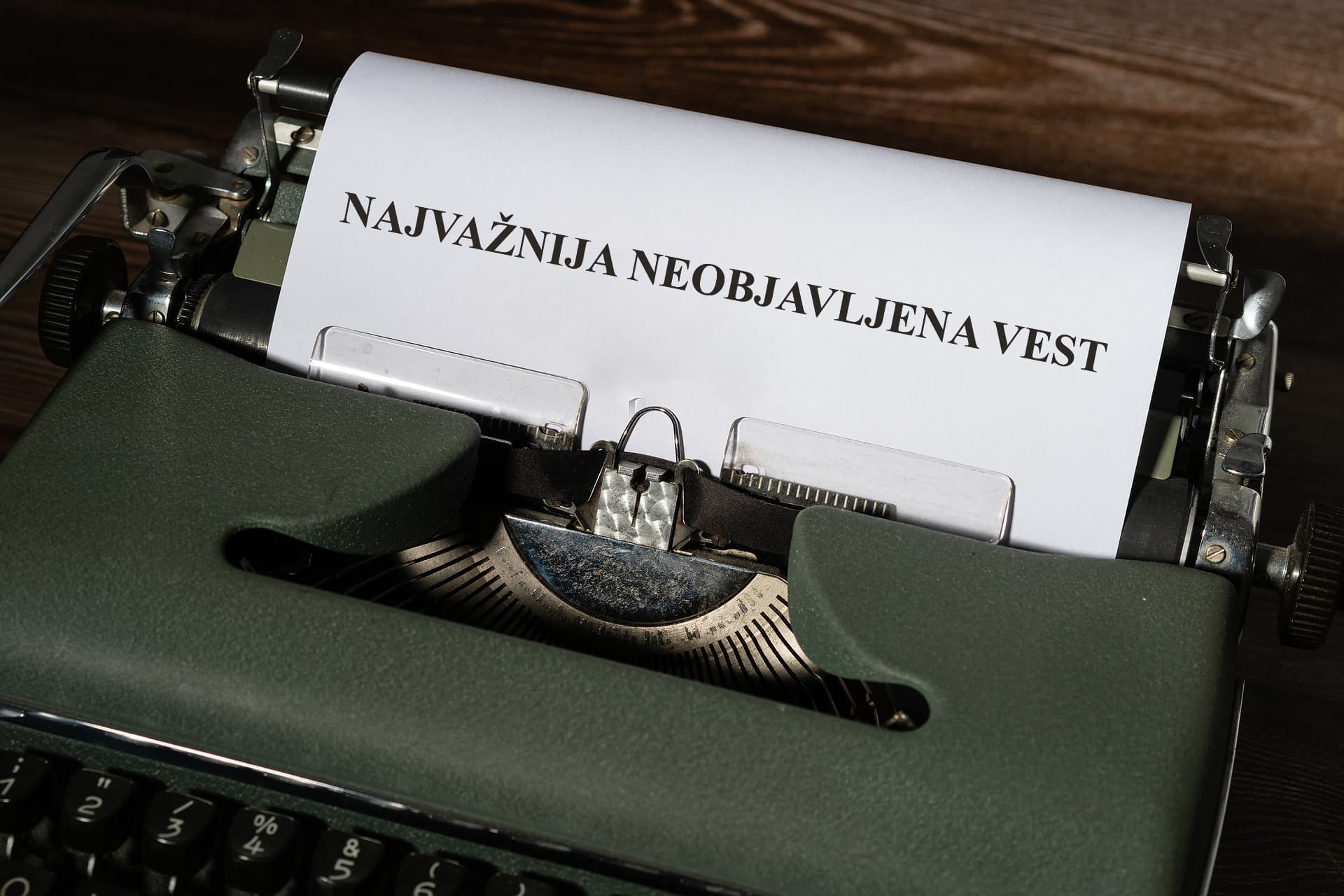 NAJVAŽNIJA NEOBJAVLJENA VEST