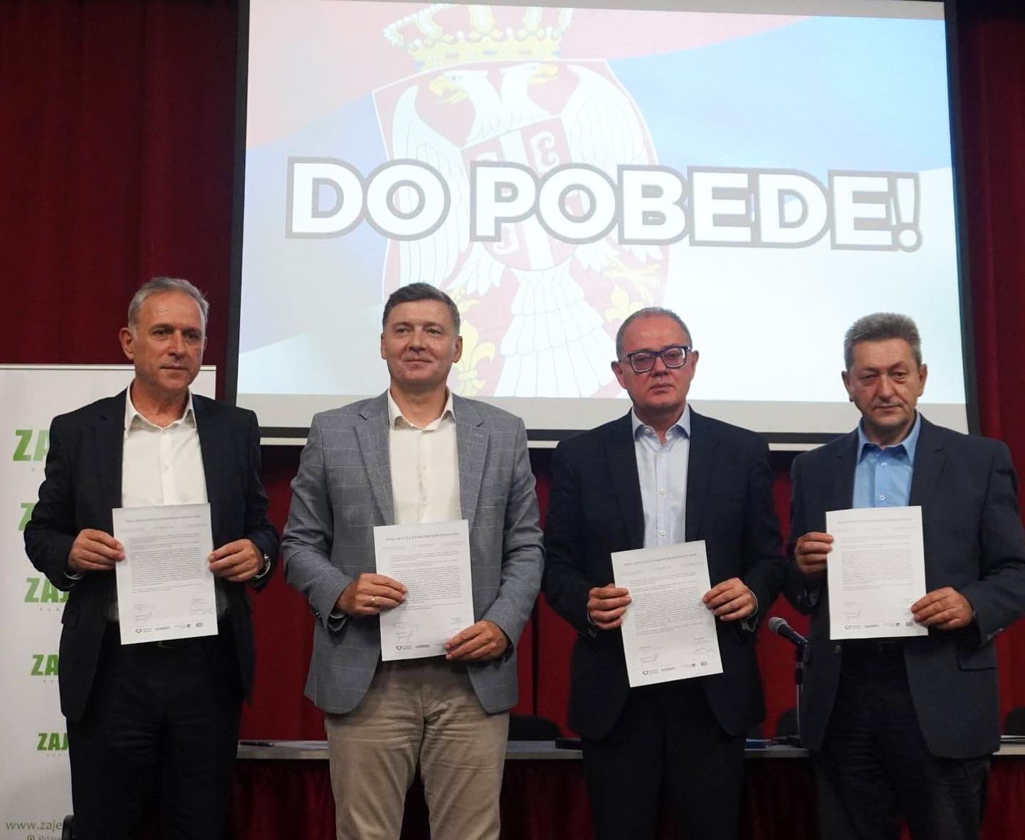 SRCE: Ponoš, Lutovac, Zelenović i Čobanu potpisali deklaraciju o zajedničkom delovanju
