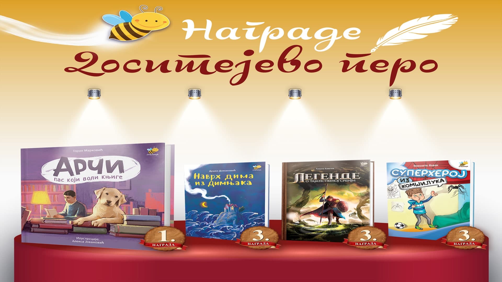 Četiri nagrade "Dositejevo pero" knjigama u izdanju Pčelice