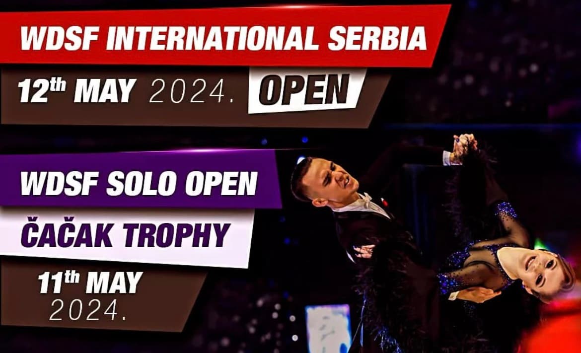 "WDSF Serbia Open - Čačak Trophy" - vrhunski plesni spektakl u Čačku