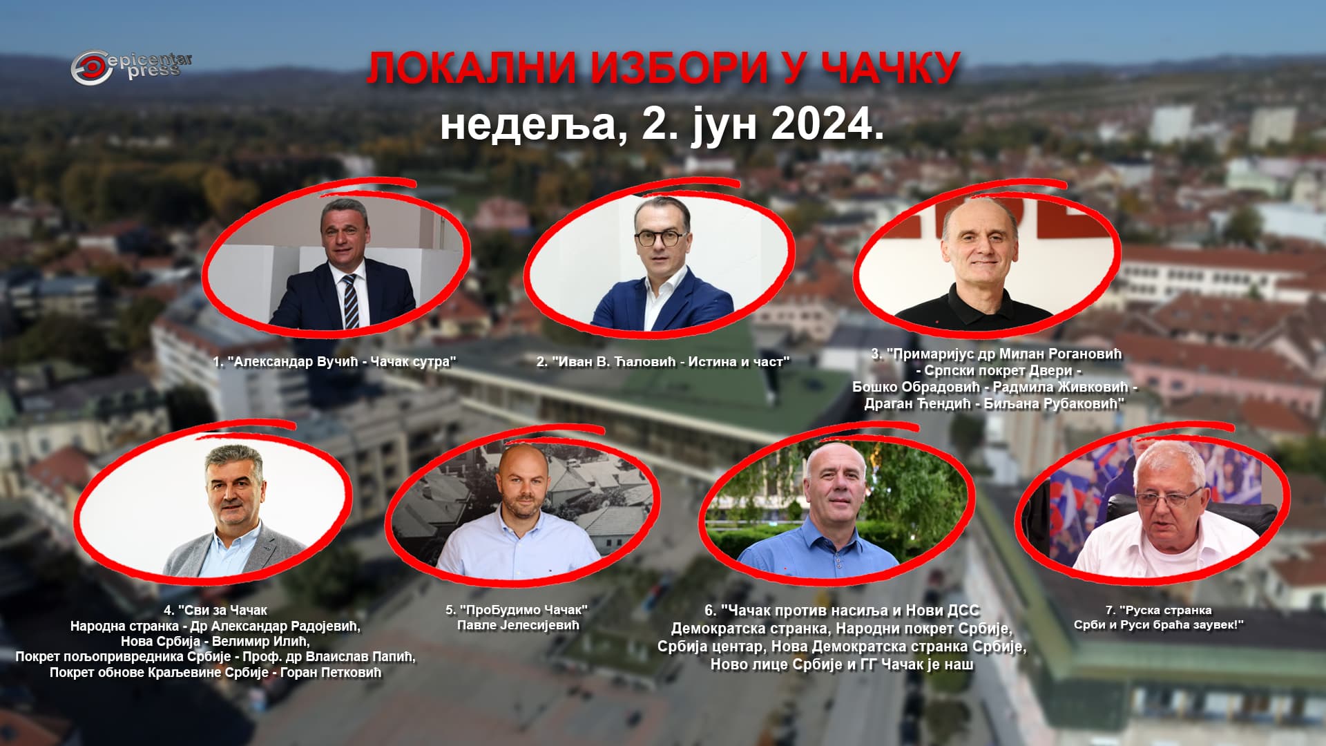 Ovo su liste za koje Čačani mogu da glasaju na lokalnim izborima u nedelju (FOTO)