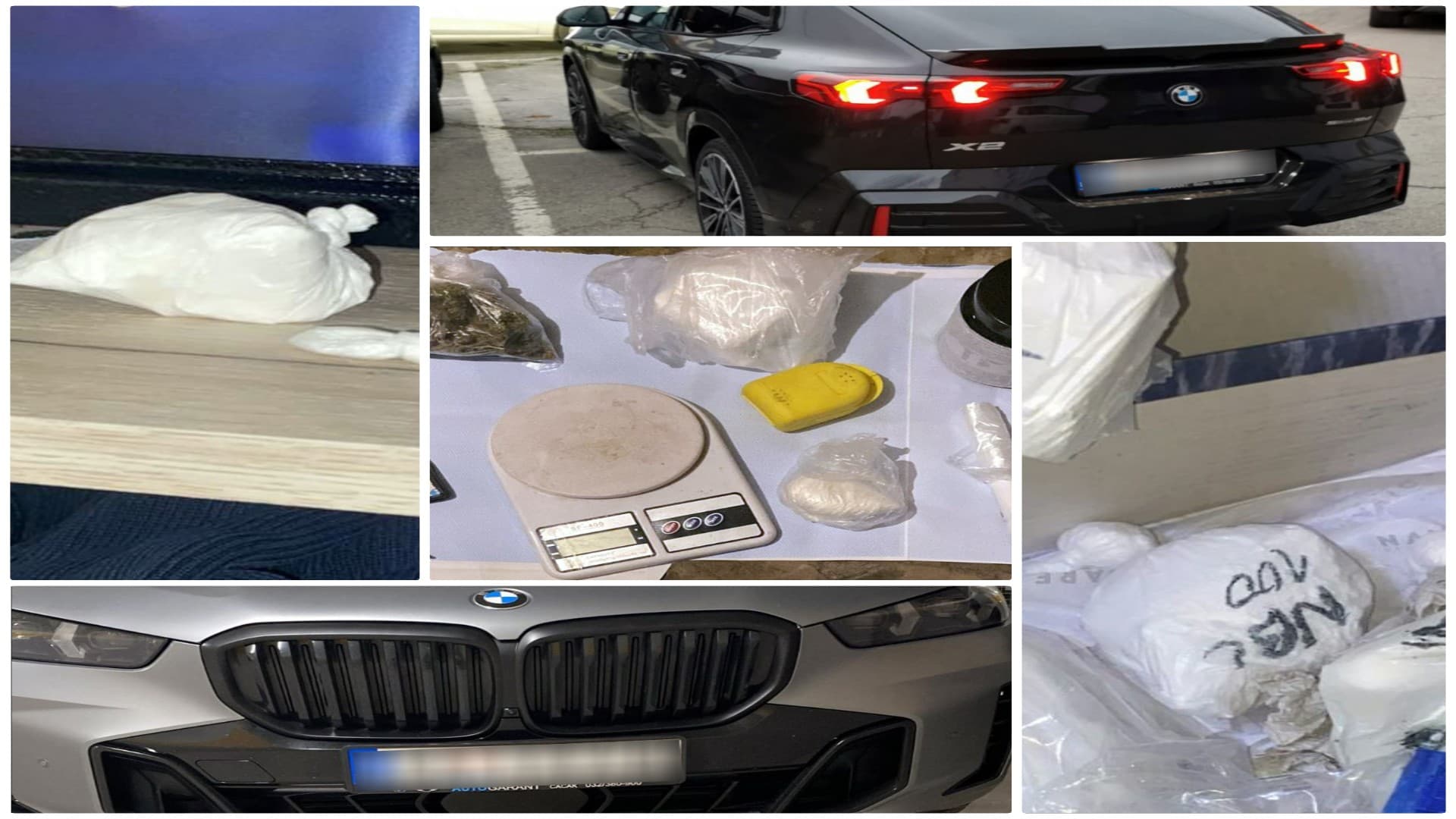 U Čačku uhapšena desetočlana organizovana kriminalna grupa, zaplenjeno oko dva kilograma kokaina, skupocena vozila i veća količina novca (FOTO+VIDEO)