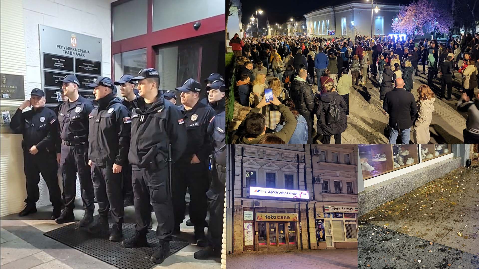 Održan protest u Čačku, građani jajima zasuli prostorije GrO SNS (FOTO+VIDEO)
