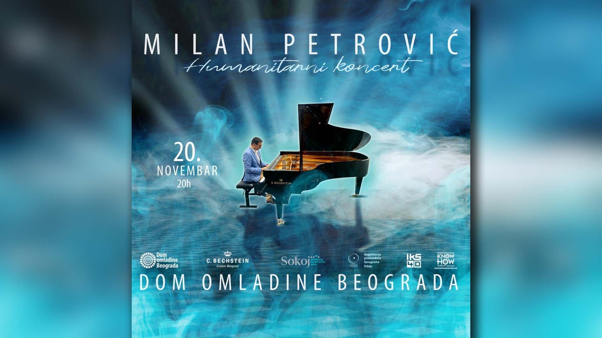Humanitarni koncert Milana Petrovića za Fondaciju "Jedro"