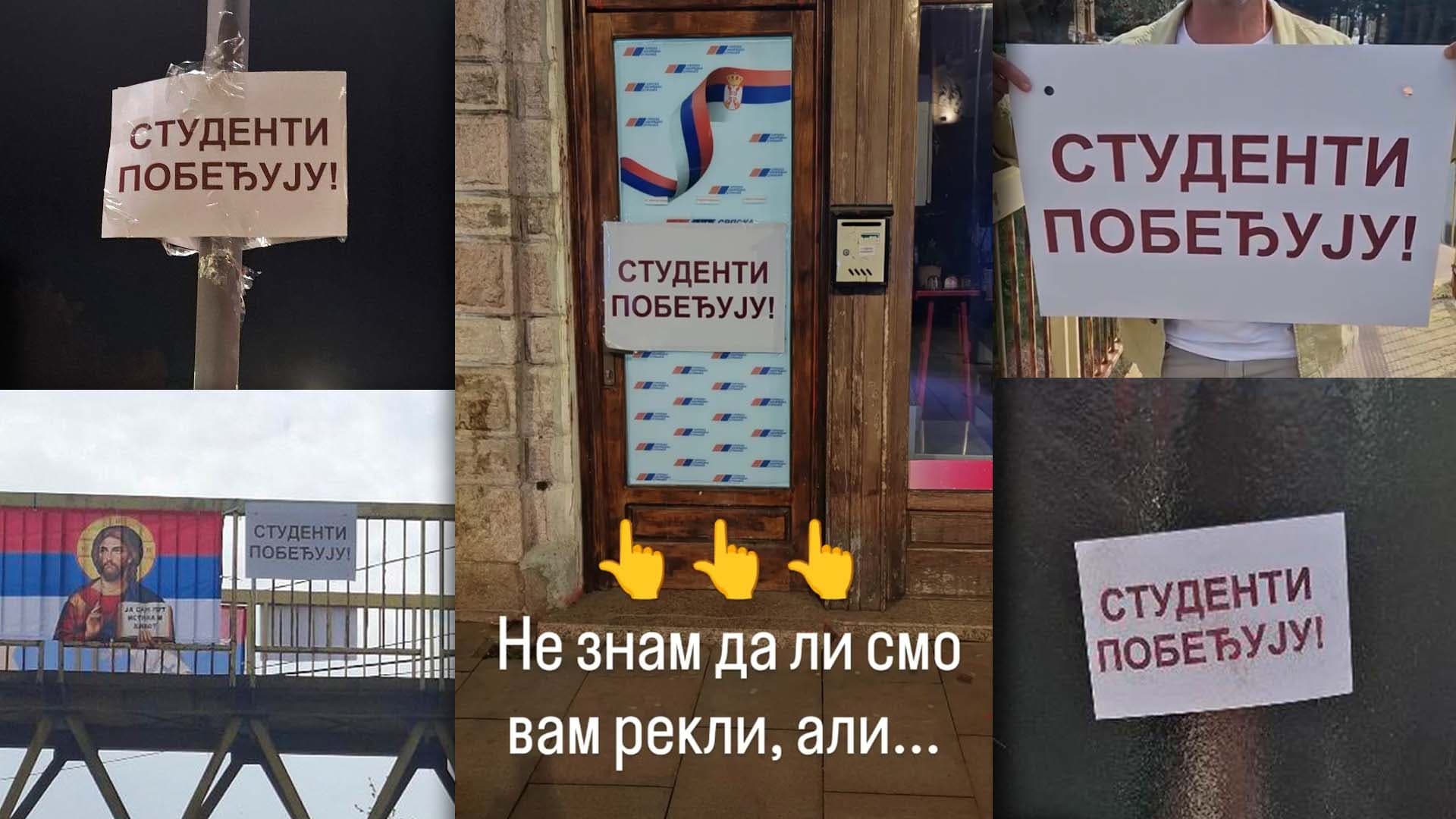 "STUDENTI POBEĐUJU" PREKRILI ČAČAK: Aktivisti na pasareli u Preljini, SNS odgovara: "To je politička prevara"