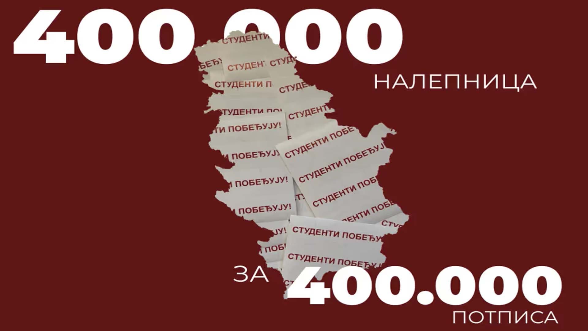 Akcija studenata u blokadi: Srbija se oblepljuje istinom