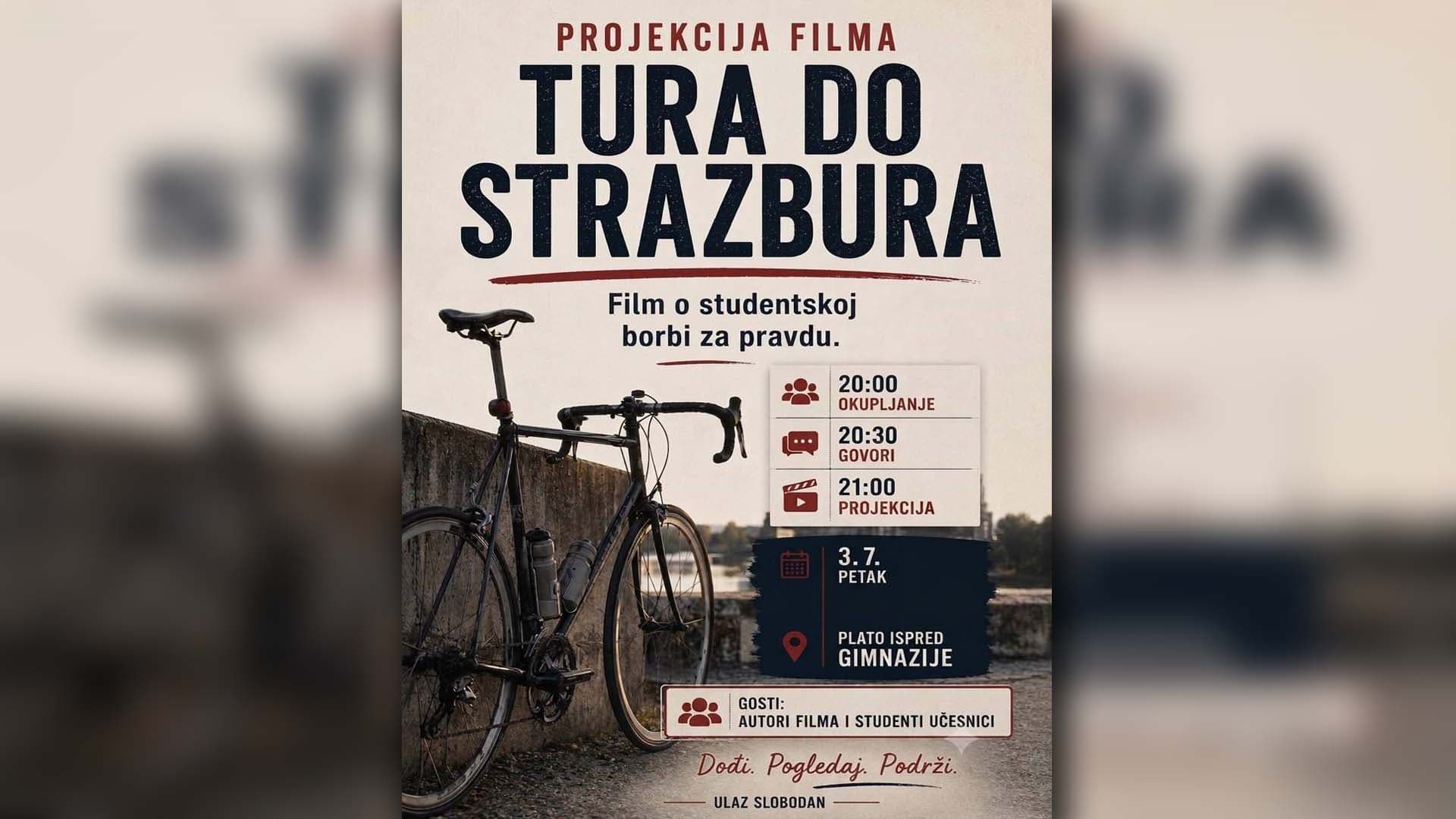 Projekcija filma "Tura do Strazbura" u Čačku