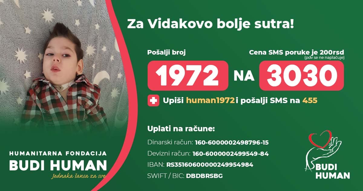 HITAN APEL ZA POMOĆ: Šestogodišnjem Vidaku Milosavljeviću neophodna sredstva za lečenje u inostranstvu