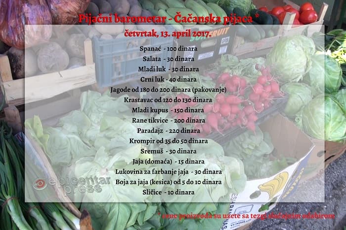 Čačak: Praznični pijačni barometar (FOTO)