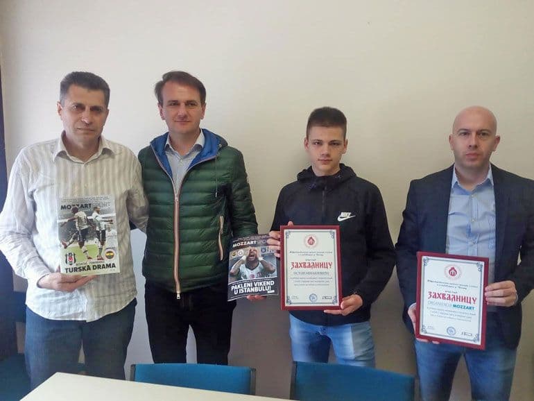 Prvi čovek Partizana, kao 107. dobitnik u MOZZARTOVOM Humanitarnom tiketu, uručio donaciju čačanskom Domu za slepa i slabovida lica