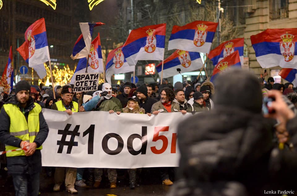 Večeras u Gornjem Milanovcu prva prostestna šetnja "1 od 5 miliona"