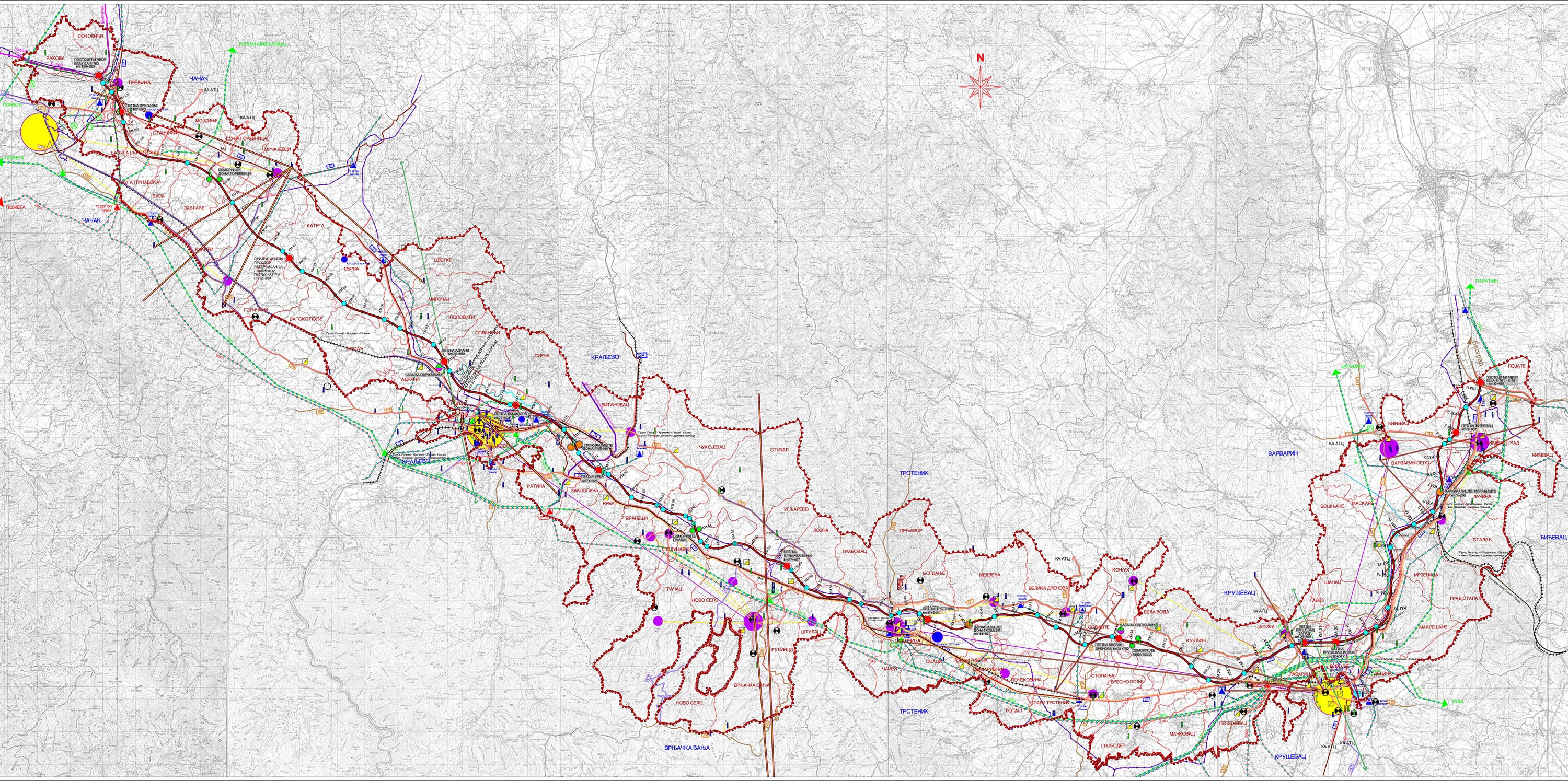 Moravski koridor: Na ovoj ruti će se graditi auto - put od Pojata do Preljine MAPA