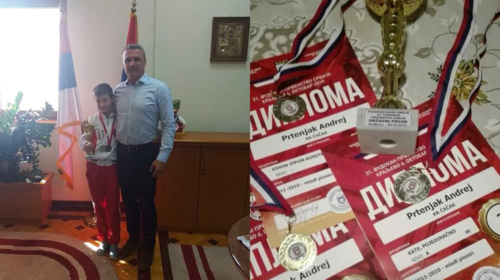 Grad Čačak finansijski podržao odlazak karatiste Andreja Prtenjaka na Svetsko prvenstvo u Nemačku