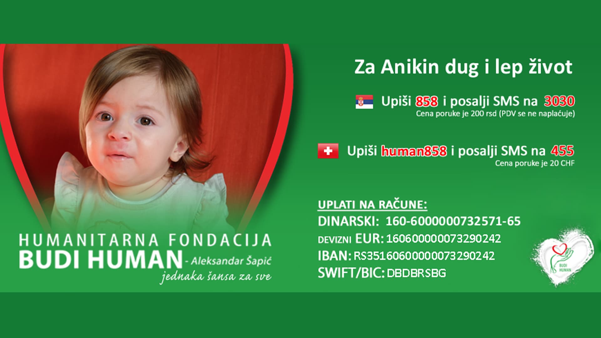 Humanitarni bazar u Gornjem Milanovcu za Anikin dug i lep život