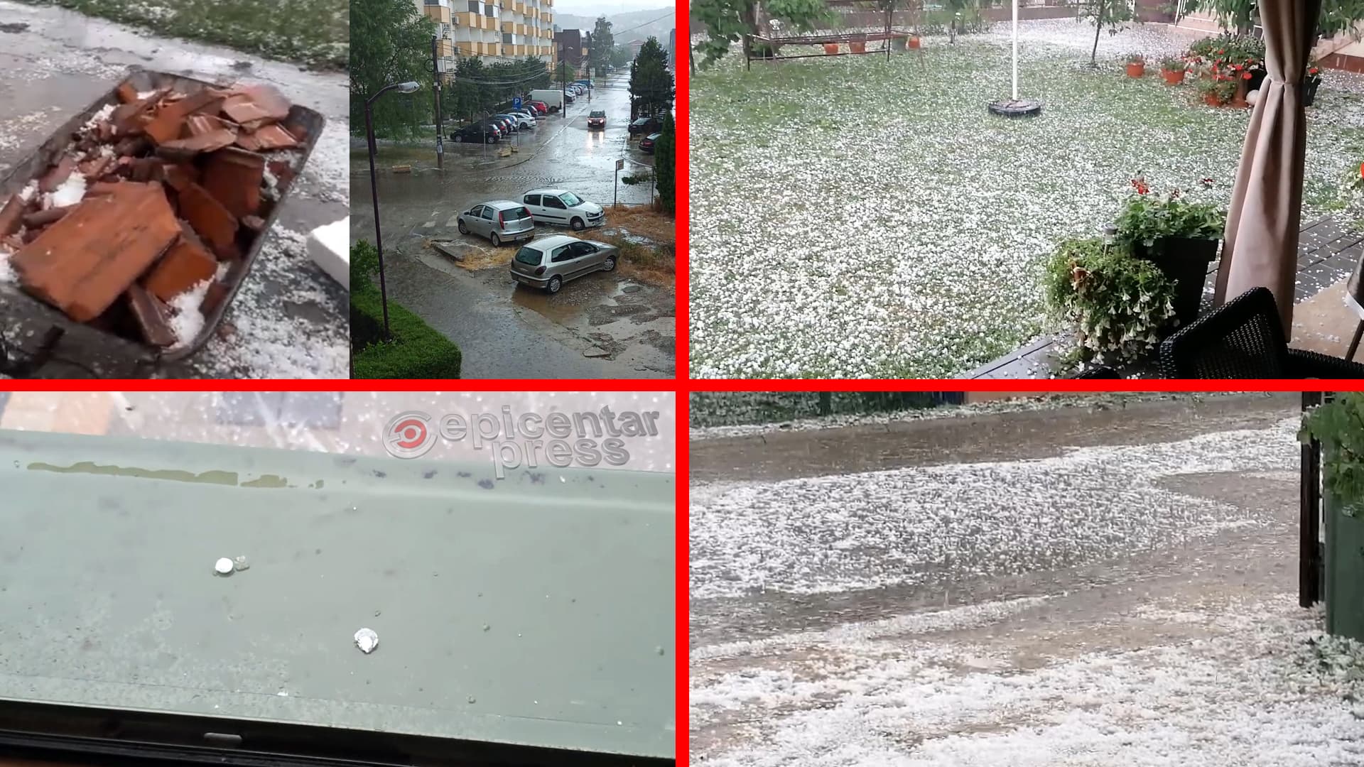 Snažno nevreme protutnjalo Čačkom: Razbijen crep, oštećena vozila, desetkovan rod voća (VIDEO+FOTO)