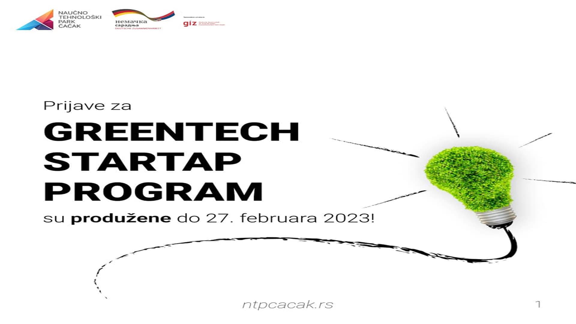 GreenTech Startap program