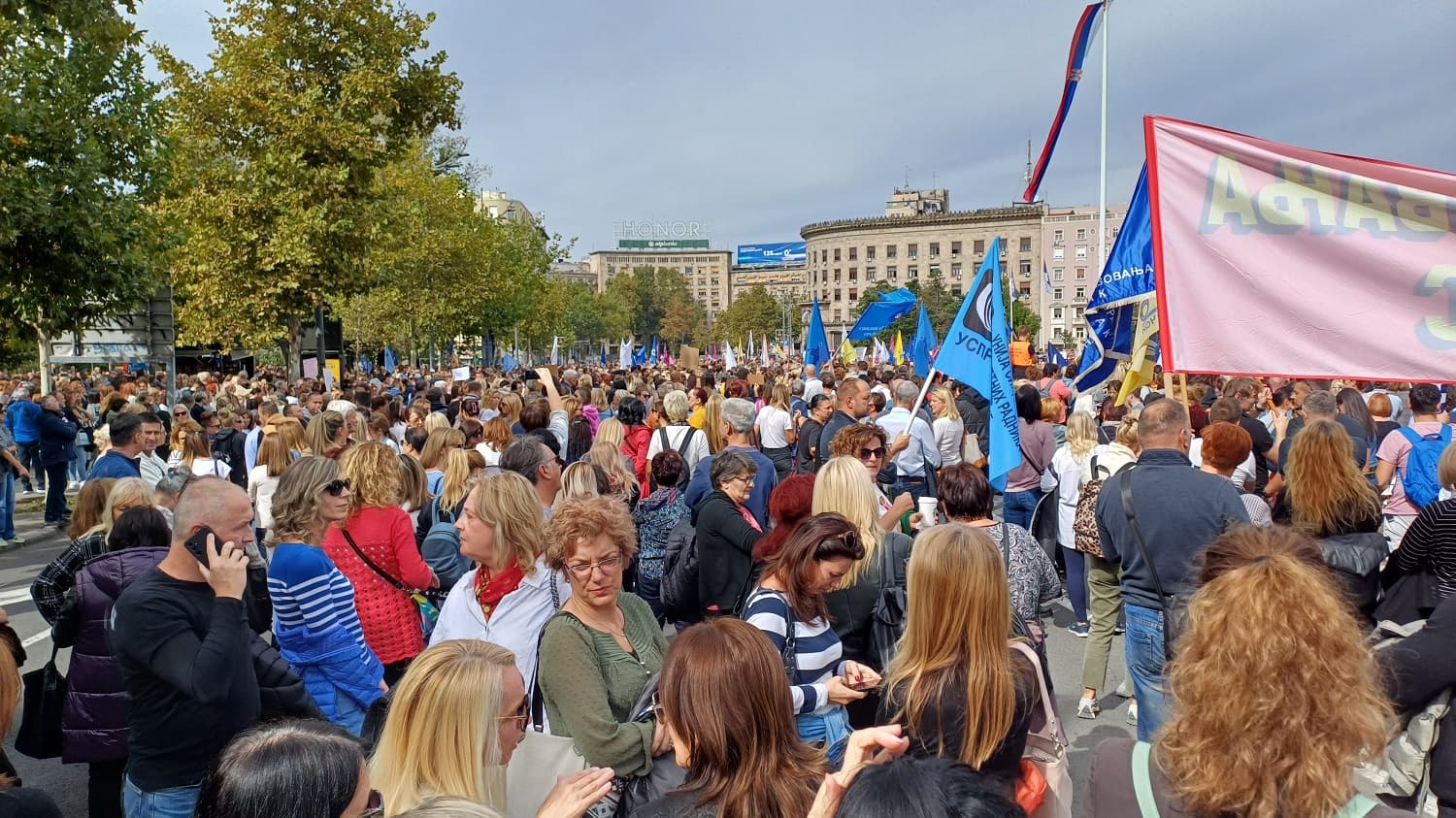 Broj učesnika protesta prosvetnih radnika