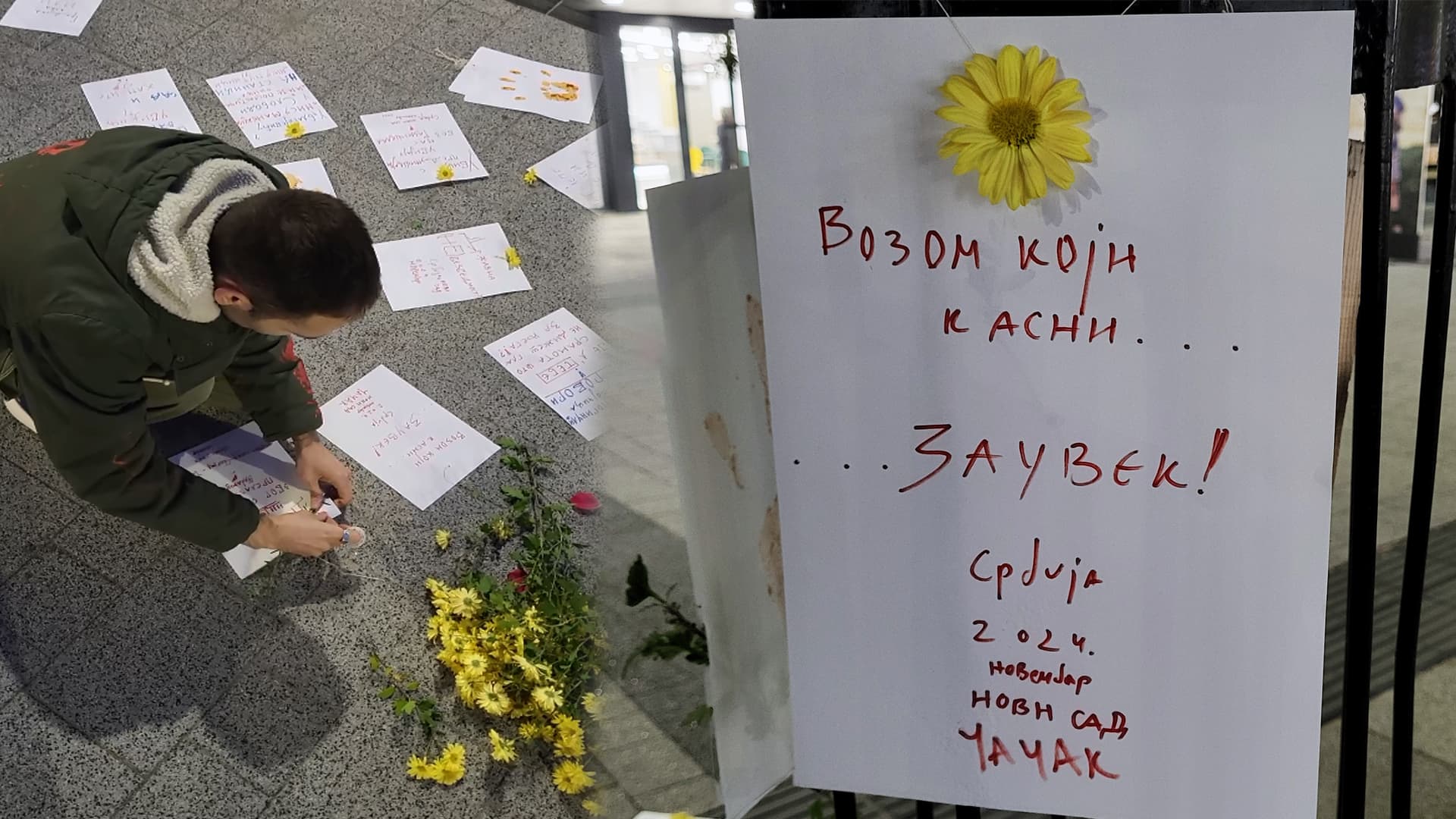 Performans "Krvave (po)ruke" u centru Čačka (VIDEO)