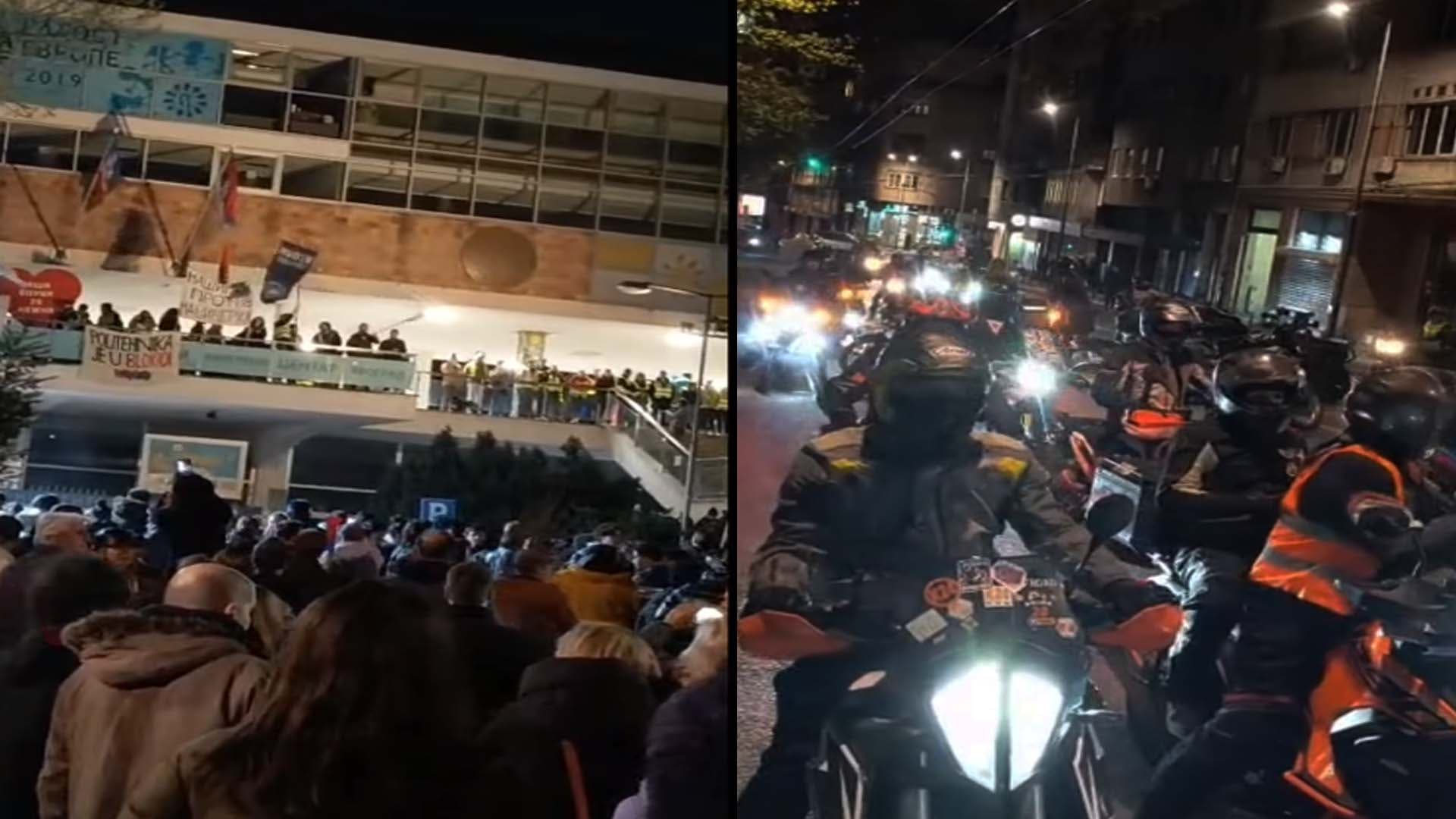 Održan protest ispred RTS-a, studenti i građani uzvikivali - "Nije lepo lagati!" (VIDEO)