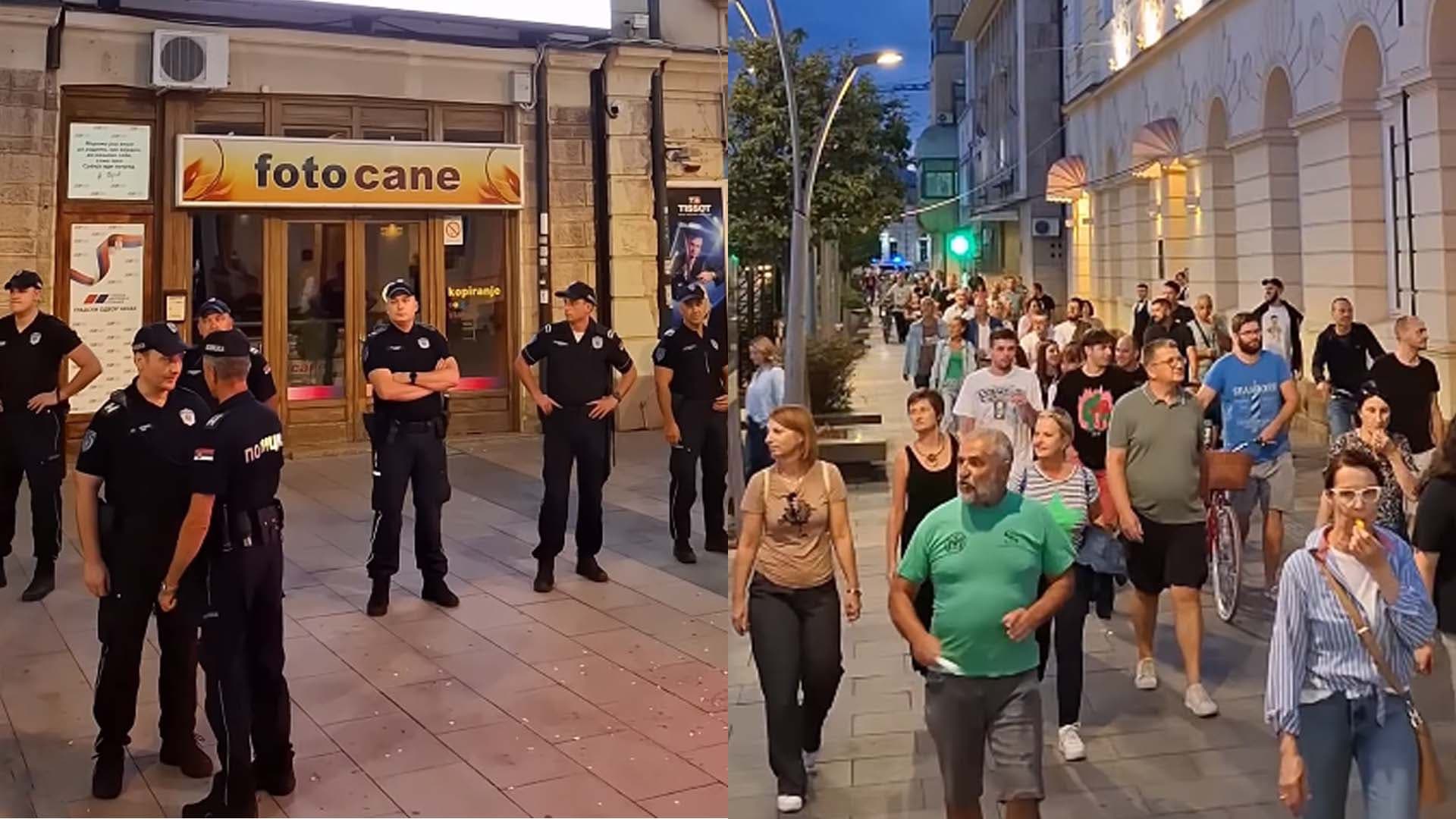 Održana još jedna protestna šetnja u Čačku (VIDEO)