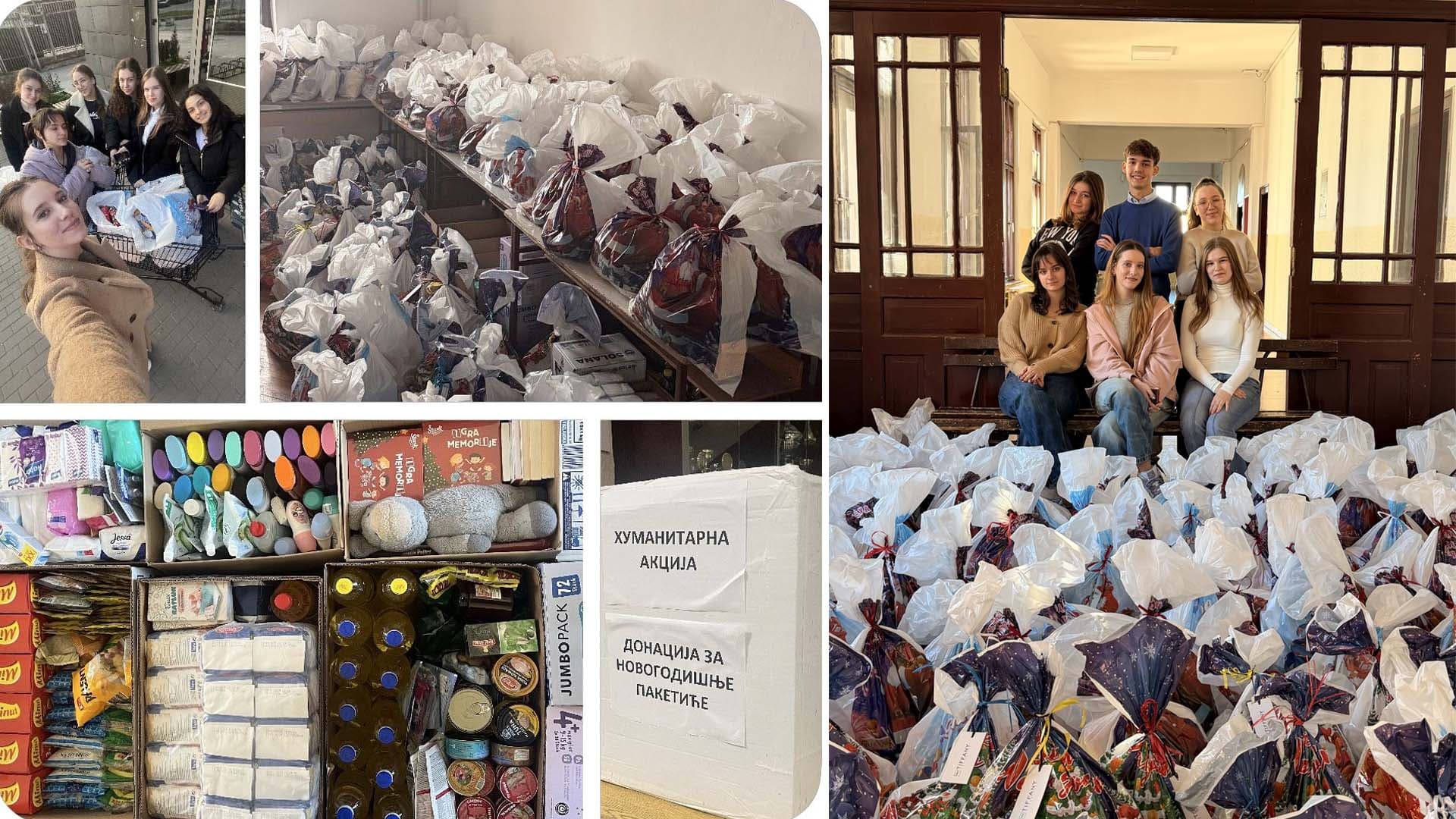 Praznična humanitarna akcija Učeničkog parlamenta Gimnazije u Čačku