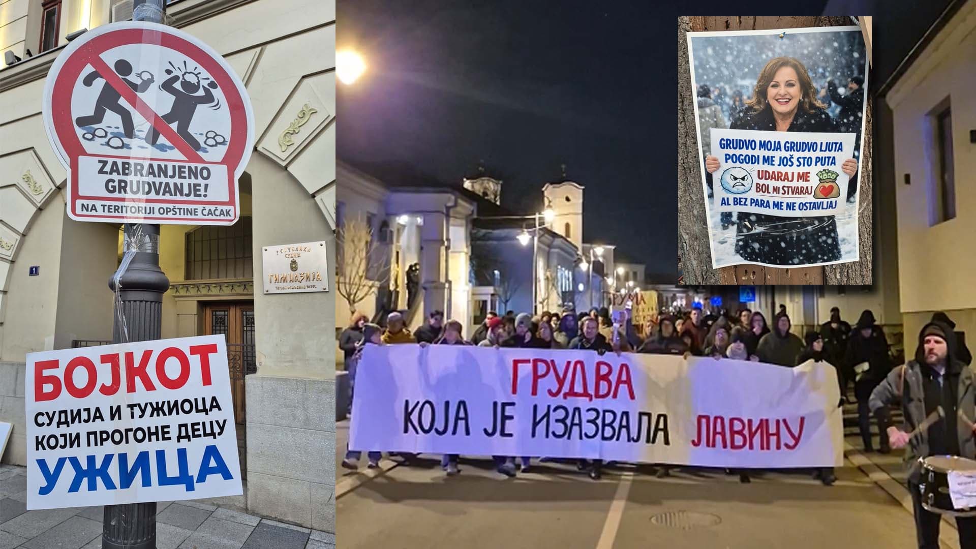 Protest u Čačku: "Grudva koja je izazvala lavinu" (VIDEO)