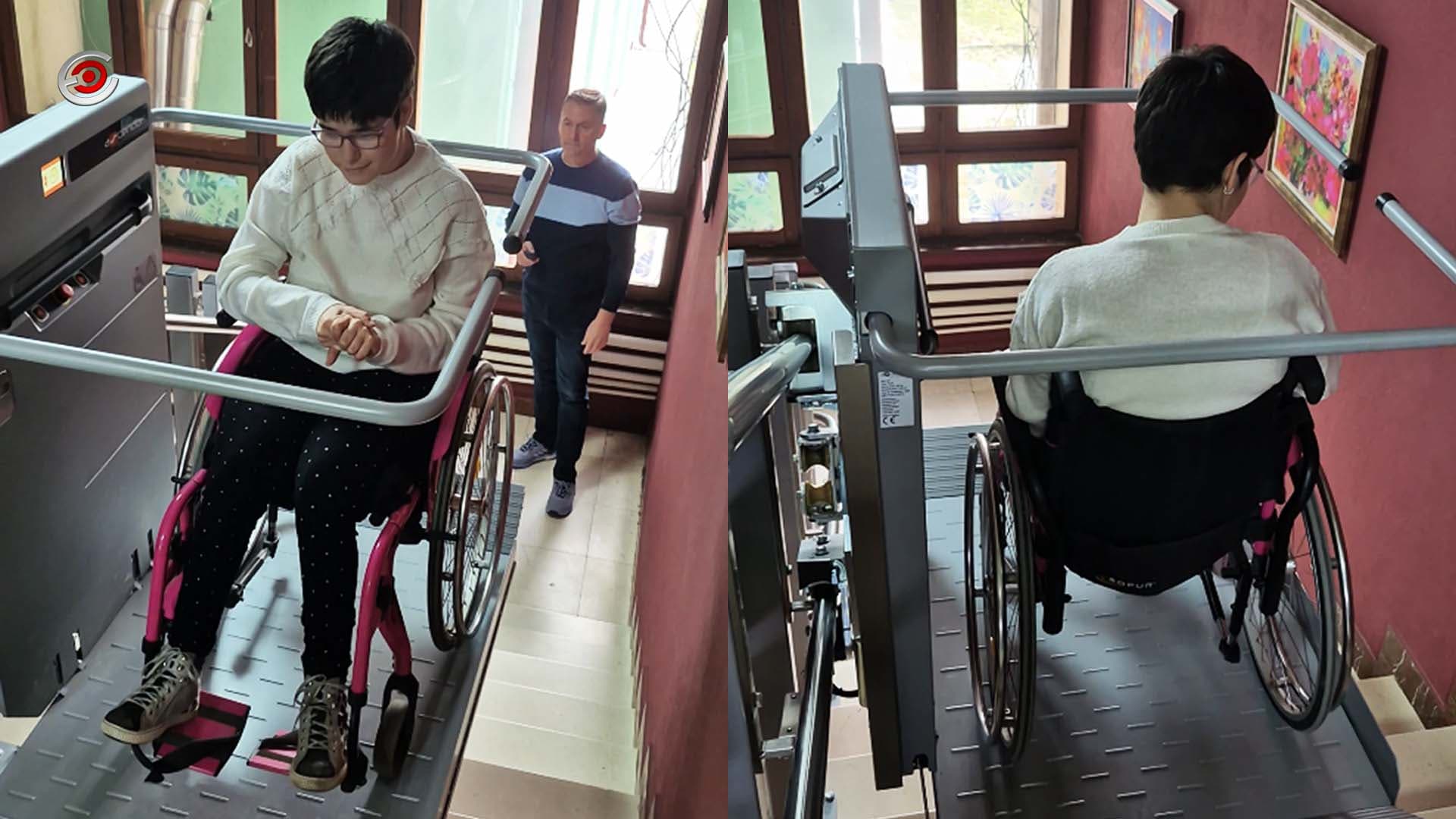 Specijalni lift za invalidska kolica u školi "1.novembar" u Čačku (VIDEO)