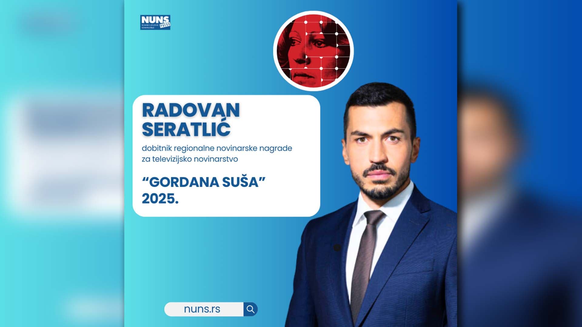 Radovan Seratlić, reporter i voditelj TV Nove, dobitnik nagrade "Gordana Suša"