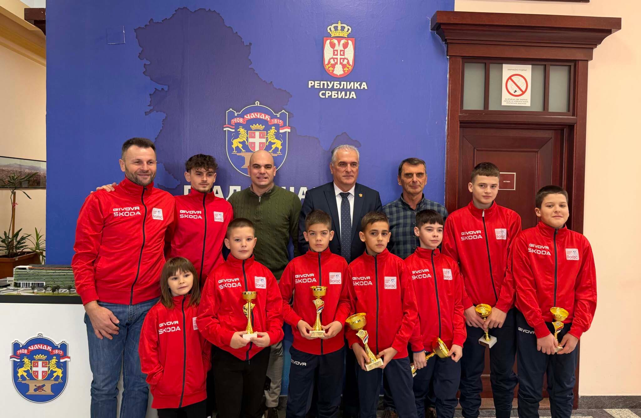 Svečani prijem u Gradskoj kući za bicikliste povodom šampionske sezone Biciklističkog kluba "Borac"